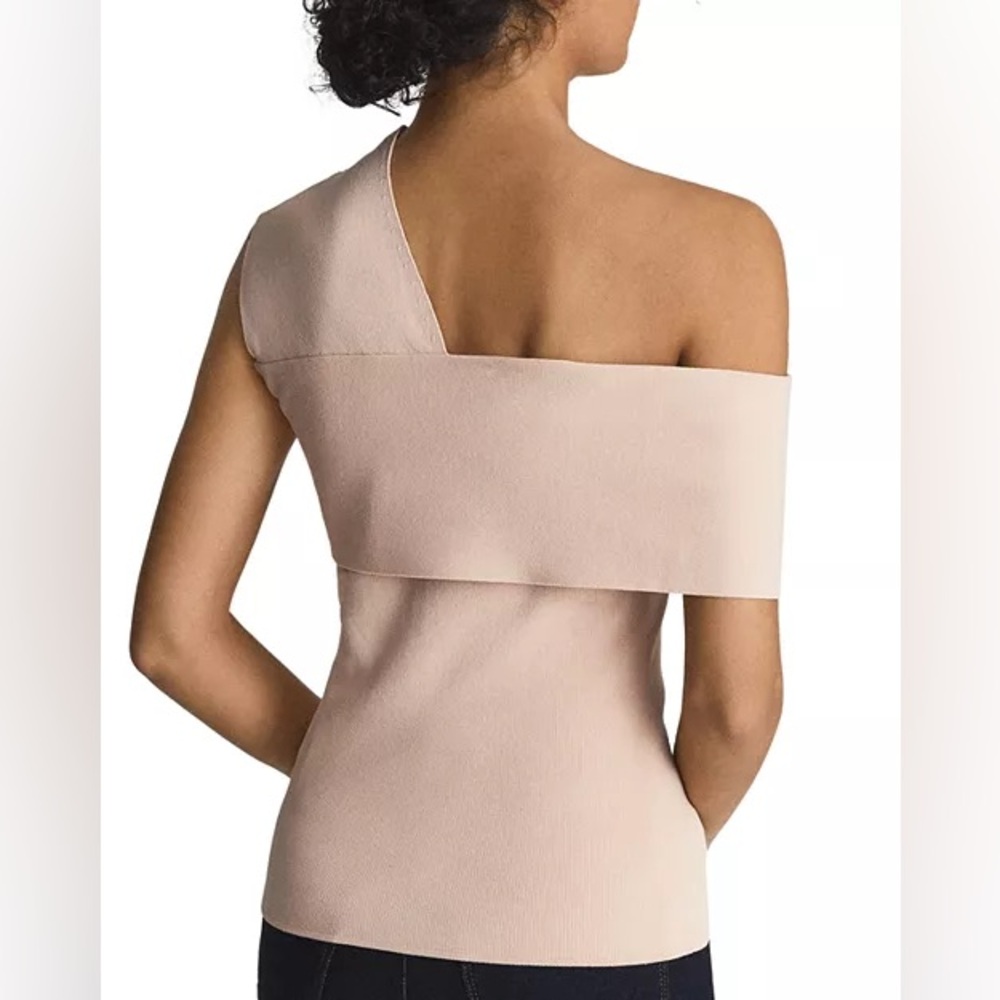 Reiss Blush One-Shoulder Drape Top - Picture 6 of 7